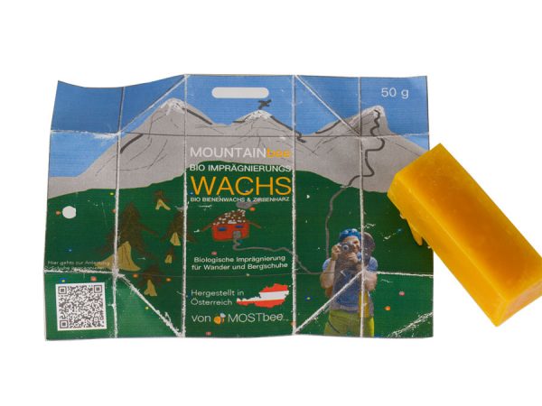 Imprägnierung für Wanderschuhe rein natürlich - "mountainbeeWAX" ⛰️ - 25g - ZeroWaste – Bild 2